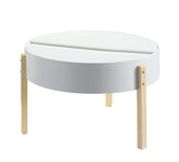 Bodfish White & Natural Round Coffee Table