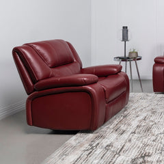 Elodie Red Upholstered Glider Recliner Chair