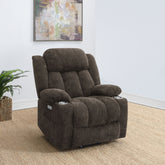 Beca Dark Brown Upholstered Power Lift Recliner Chair