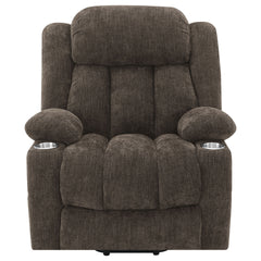 Beca Dark Brown Upholstered Power Lift Recliner Chair