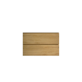 Alice30-106, Wall mount cabinet WITHOUT basin, Natural oak color, with two drawers, Pre-assembled