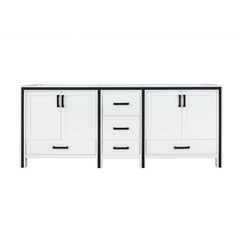 White Double Bath Vanity 84 in. W x 22 in. D