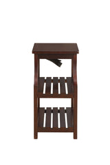 Wasaki Espresso Finish Accent Table W/USB