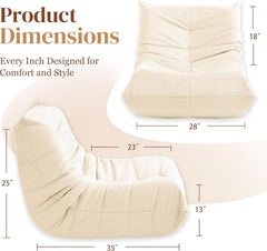 Luxury Accent Chair Button-Tufted Detail White Microfiber Comfy Chair Living Room Furniture 1pc