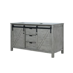 Ash Grey Double Bath Vanity 60 in. W x 22 in. D