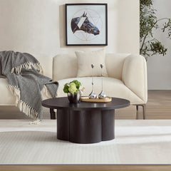 Round Coffee Table Modern Accent Tea Table for Bedroom Living Room Office Apartment
