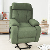 Power Lift Recliner for Elderly, Heavy Duty Lift Chair Recliners for Small Spaces, Electric Recliner Chairs for Seniors, Remote Control, Adjustable, Side Pocket (Dark Green+ Snowflake Velvet)