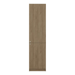 Home Tall Freestanding Bookcase with Double Doors and 5 Interior Storage Shelves, Vertical Storage Cabinet for Living Room, Office or Bedroom