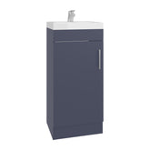 Madrid Floorstanding Bathroom Vanity with Resin Sink, Modern Look Storage Cabinet for Bathroom Organization