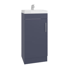 Madrid Floorstanding Bathroom Vanity with Resin Sink, Modern Look Storage Cabinet for Bathroom Organization