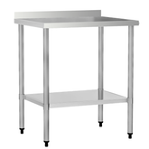 24" x 30" 18-Gauge Stainless Steel Commercial Work Table with 4" Backsplash and Undershelf