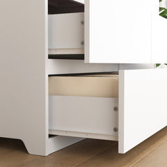 6 Drawer Storage Cabinet ,Dresser, Wood Storage Tower Clothes Organizer, Wide Chest of 6 Drawers, Large Storage Space for Bedroom, Hallway, Entryway Living Room