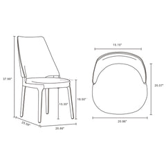 Dining Chair - Set of 2 in Blue