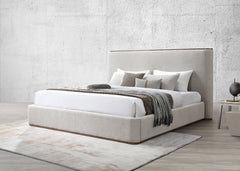 Orane Gray Fabric Queen Bed
