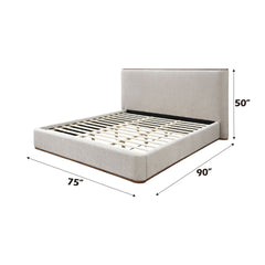Orane Gray Fabric Queen Bed