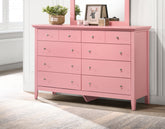 Charming Pink Casual Dresser