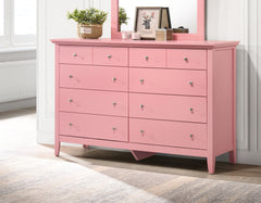 Charming Pink Casual Dresser