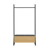 Open Hanging Closet in Light Oak