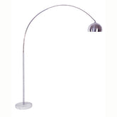 85" Tall Metal Floor Lamp with White Marble Base, Arch design