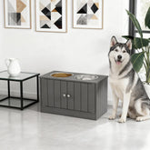 Pet Bowls,Elevated Dog Bowls with Storage Cabinet Containing Large Capacity