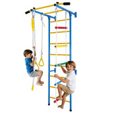 5 in 1 Playset Laddeer Wall Gym With Rope Ladder, Pull-up Bar, Wall Ladder, Rope, And Gymnastic Rings