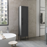 Linen Cabinet 70.8" H, with 1 Door and 4 Shelves, Matt Gray