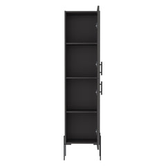 Linen Cabinet 70.8" H, with 1 Door and 4 Shelves, Matt Gray