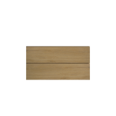 Alice36-106, Wall mount cabinet WITHOUT basin, Natural oak color, with two drawers, Pre-assembled