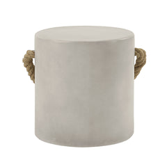 Gene Natural Gray Finish Fiber Concrete Accent Table