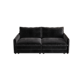 Corduroy Fabric Loveseat Sofa Couch for Living Room, Upholstered Large Size Deep Seat 2-Seat Sofa with 2 Pillow