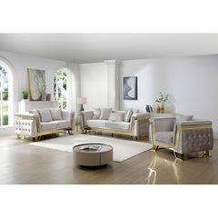 Rebecca G00195A-S Sofa , Shiny Silver