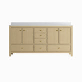72" Double Sinks Bathroom Vanity Cabinet,Bathroom Storage Vanity Cabinet in Oak