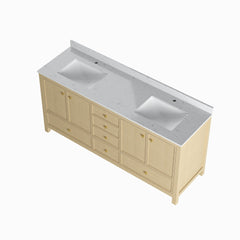 72" Double Sinks Bathroom Vanity Cabinet,Bathroom Storage Vanity Cabinet in Oak