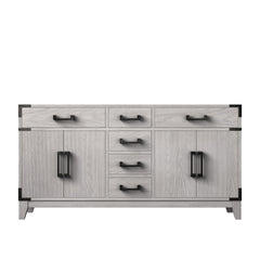 White Oak Double Bath Vanity 60 in. W x 22 in. D