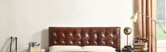 Brancaster Vintage Brown Top Grain Leather Queen Bed