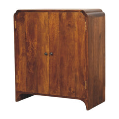 Solid Wood Newton Cabinet, 2 Shelves, Chestnut, Brown