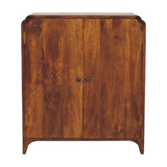 Solid Wood Newton Cabinet, 2 Shelves, Chestnut, Brown