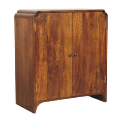 Solid Wood Newton Cabinet, 2 Shelves, Chestnut, Brown