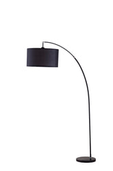 86" Tall Metal Floor Arc Lamp "Bella", Black