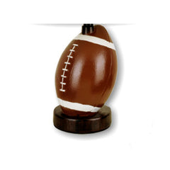 13.5" Tall Ceramic Table Lamp, Football Shaped, Linen Shade