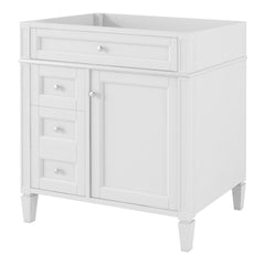 30'' Bathroom Vanity without Top Sink, Modern Bathroom Storage Cabinet with 2 Drawers and a Tip-out Drawer (NOT INCLUDE BASIN)