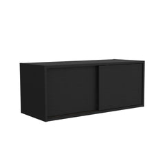 Note 32"W x 13" H Wall Cabinet with Sliding Doors , Wall Shelf, Storage Cabinet, Bedroom, Office, Living Room, Garage