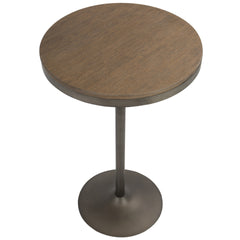 Dakota Industrial Adjustable Bar / Dinette Table in Antique and Brown by LumiSource