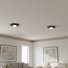 12 inch Square Black Integrated LED Flush Mount
