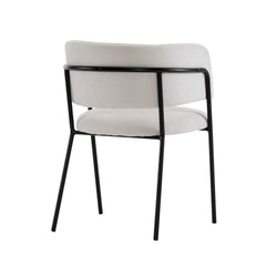 Modern Upholstered Arm Dining Chair Set of 2-Beige