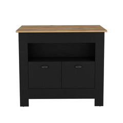 Arlet Kitchen Island Two Door Cabinet and Shelf