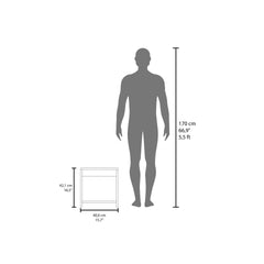 Chroma 16.5" Tall Minimalistic Nightstand with open shelf