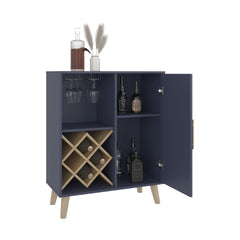 Cave Low Modern Bar Cabinet with Open Storage for Living Room or Entertainment Areas