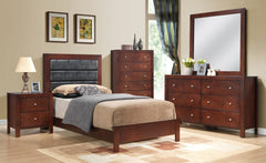 Elegant Transitional Queen Bed In Cherry