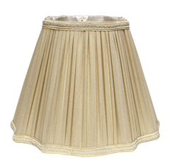 Slant Inverted Corners Fancy Square Pleated Softback Lampshade with Washer Fitter, Taupe